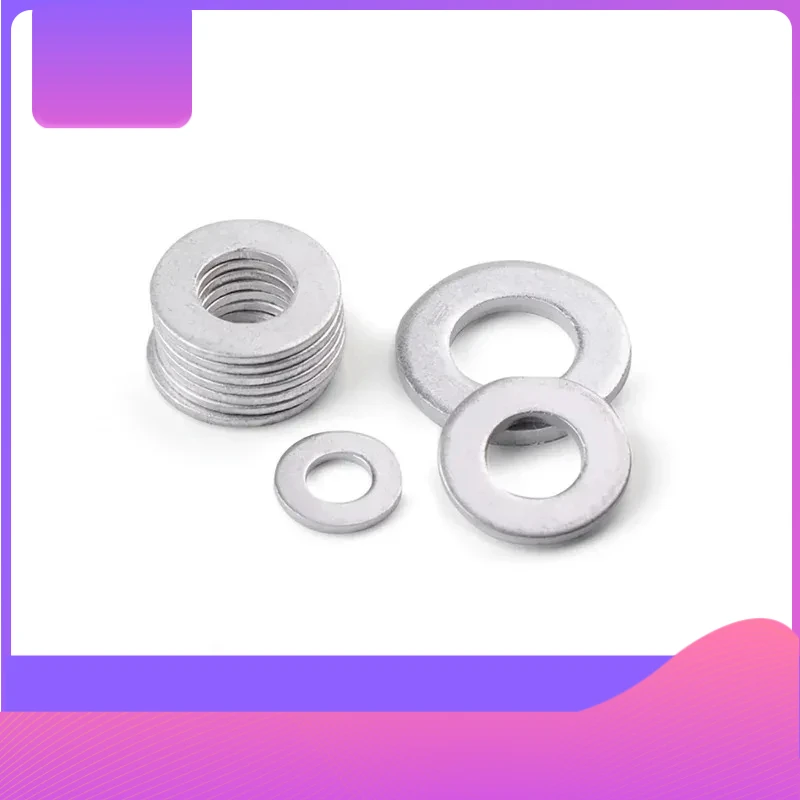 

M3-M50 Aluminum Flat Gasket Washer Sealing Rings Set 100pcs Thickness 1mm 1.2mm 2mm