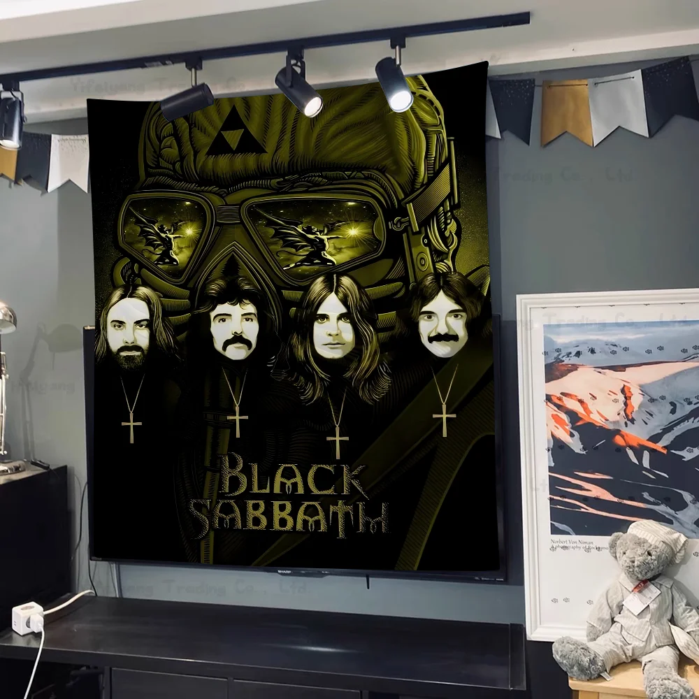 Black Sabbath Band Hanging Bohemian Tapestry Bohemian Wall Tapestries Mandala Kawaii Room Decor