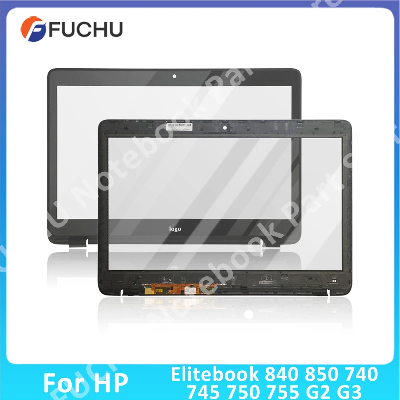 

Replacement Touch Screen Bezel LCD Front Bezel Cover with Glass Black Frame For HP Elitebook 840 850 740 745 750 755 G2 G3