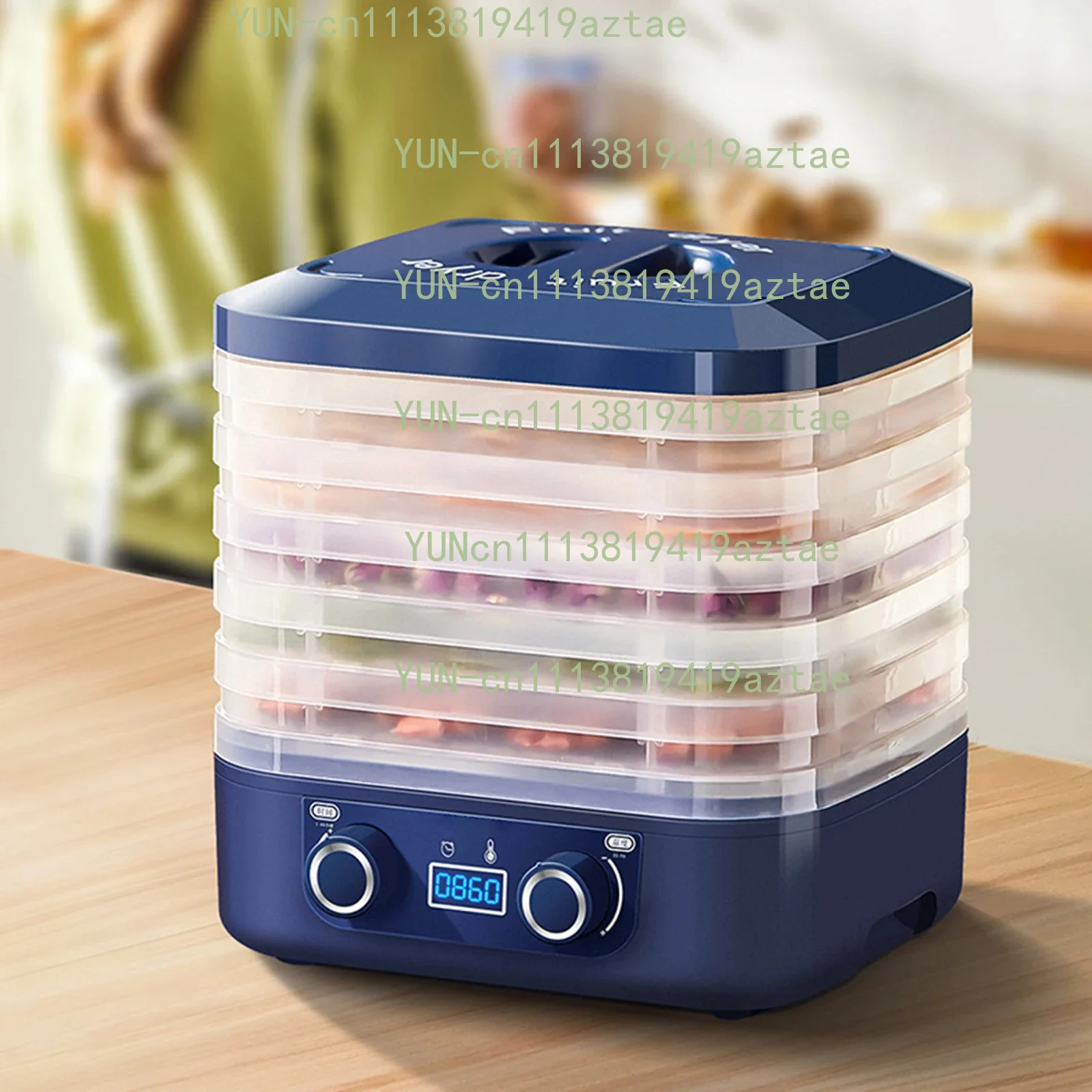 48Hours Long Lasting Thermostatic Fruit Drying Device 5 Layers Food Dehydrator Snack Herb Desiccator Temperature Adjustable