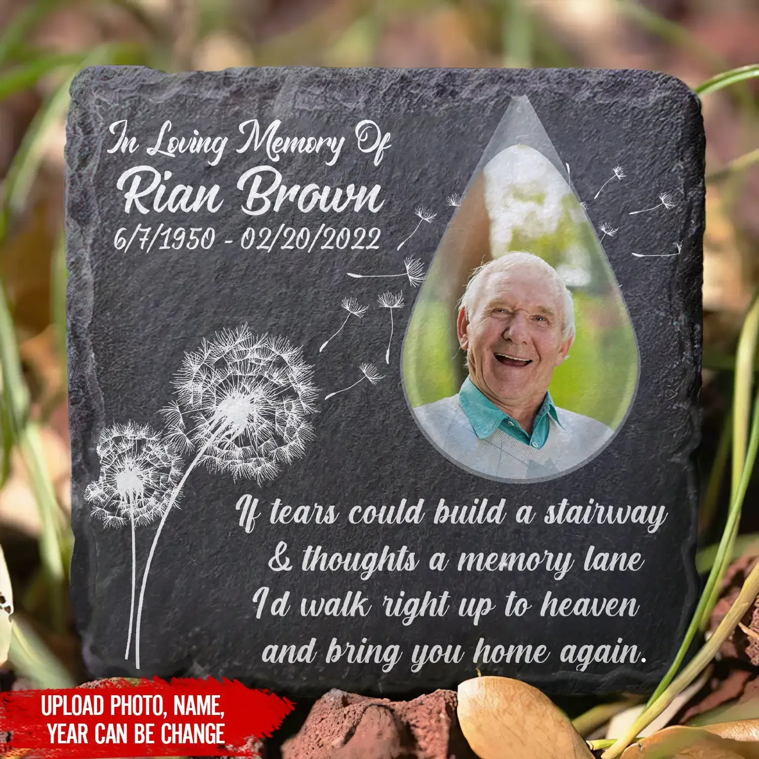 Custom Memorial Garden for Loss Stone in Loving Memory Stone Bereavement Gift  Grave Decorations Sympathy Remembrance Gifts