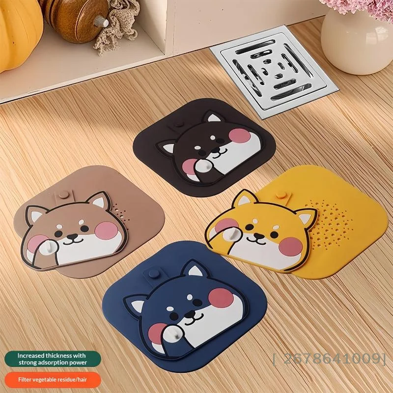 ⚑Silicone Sewer Floor Drain Cover Anti-blocking Thickened Shower Drain Cover Reusable Insect-Proof Drainage Deodorant Mat