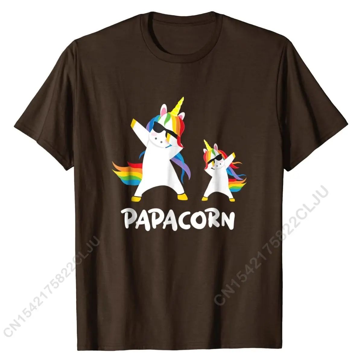 Funny Grandpa Dad Papa Unicorn Papacorn Dab Dabbing T Shirt Print Summer Tops T Shirt Funny Cotton Mens Tshirts