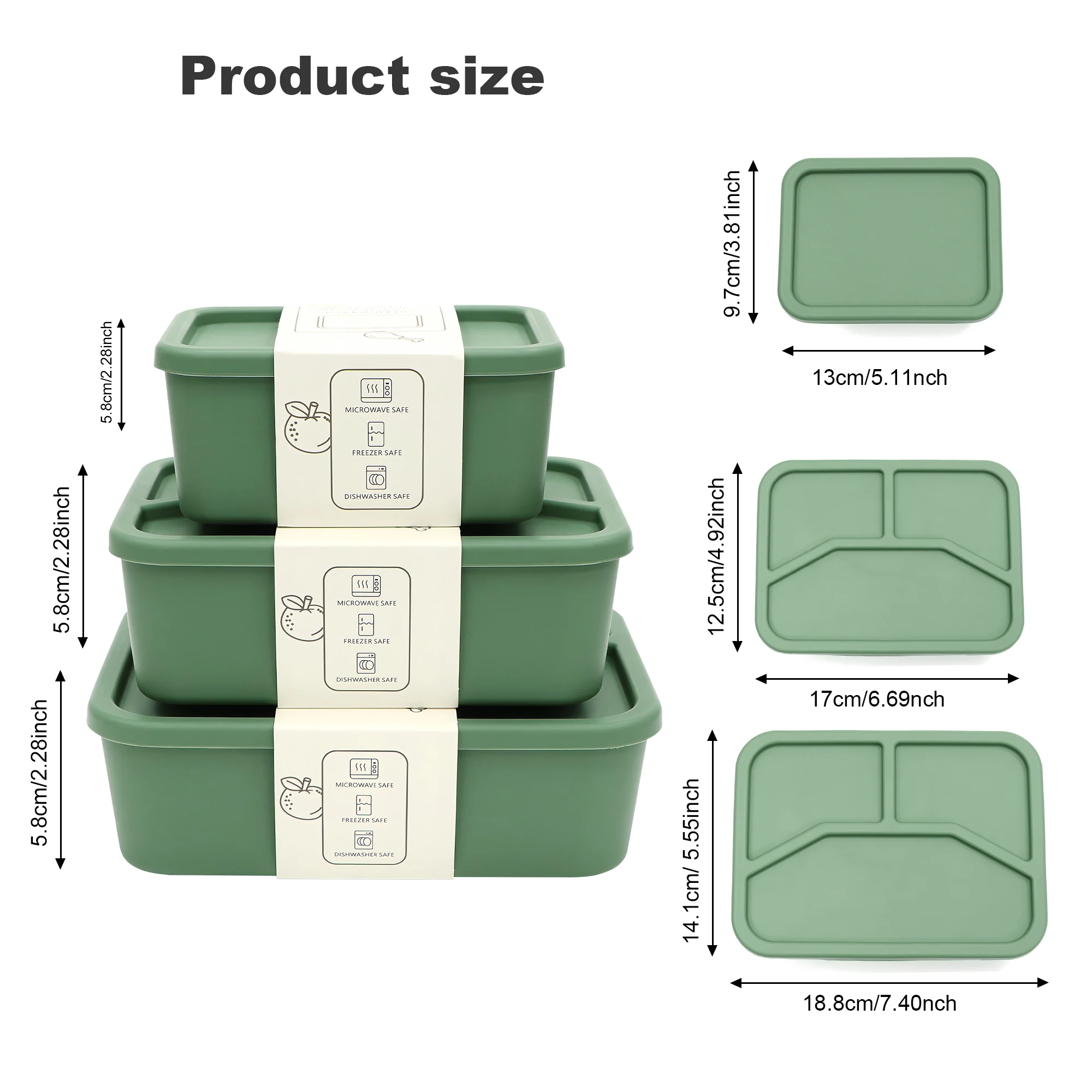 1pc Silicone Lunch Box With 2 Compartments And Lid, Leak Proof Drop Resistant, For Students And Office Workers Daily Use