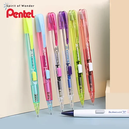 1 Uds Japón Pentel lápiz mecánico PD105T estudiante lápiz automático prensa lateral 0,5mm antideslizante portalápices papelería escolar
