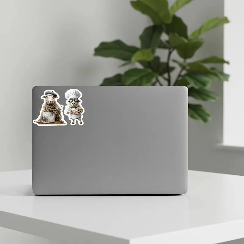 50Pcs Realistic Lamb Stickers, Cute Sheep Children Student Stationery Notebook Phone Case Waterproof Decorative Sticker