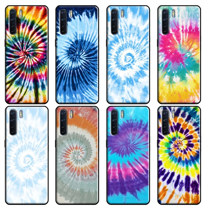 Tie Dye Trippy Soft For OPPO A53 A31 A5 A9 2020 A1K A3S A5S A15 A52 A72 A91 F5 F7 Reno 4 Pro 2Z Case