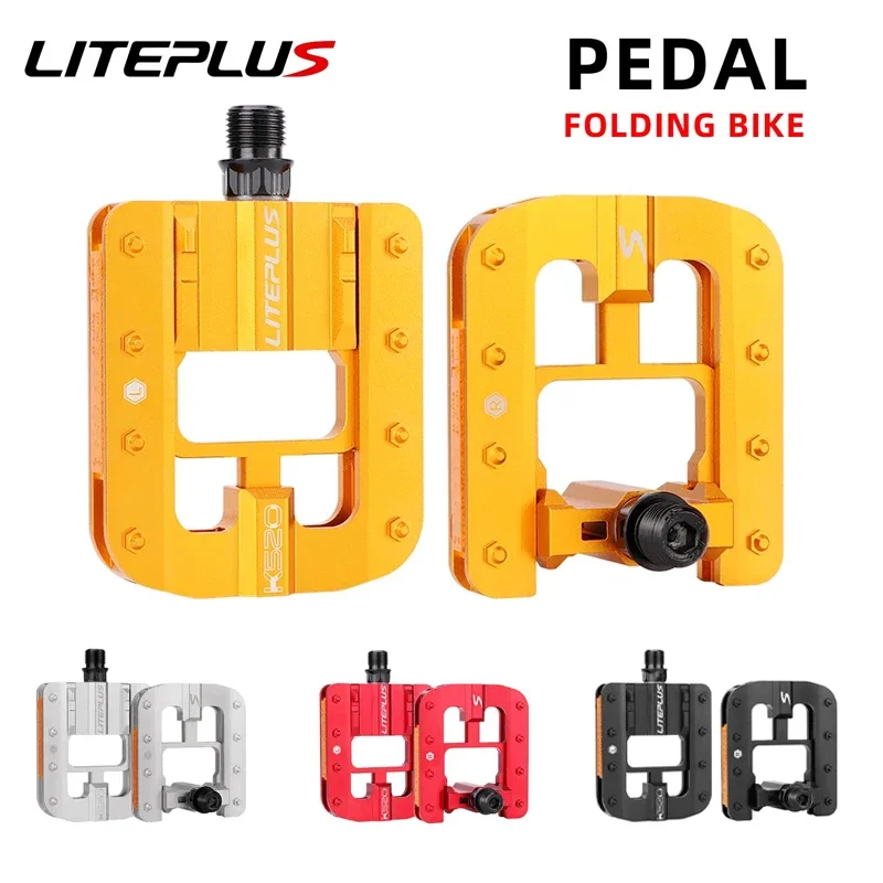 Liteplus Folding Bicycle Pedals Anti-slip All-aluminum Alloy Quick Folding Bike Pedals BMX Bicycle Folding Pedals