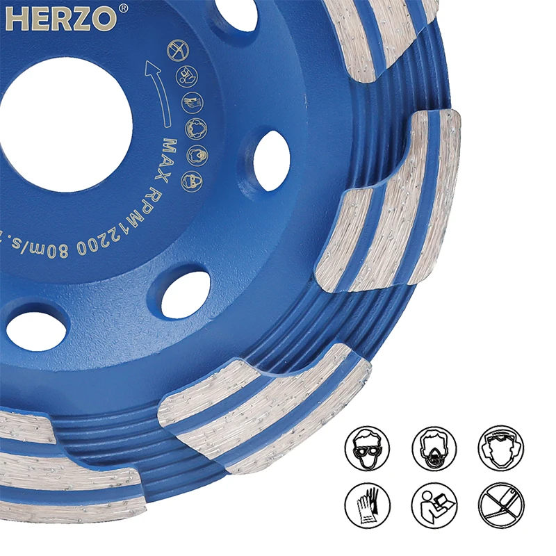 Imagem -05 - Herzo-rebolo Multi-dentes Disco Abrasivo de Diamante Fresadora de Alvenaria de Concreto 125 mm 5