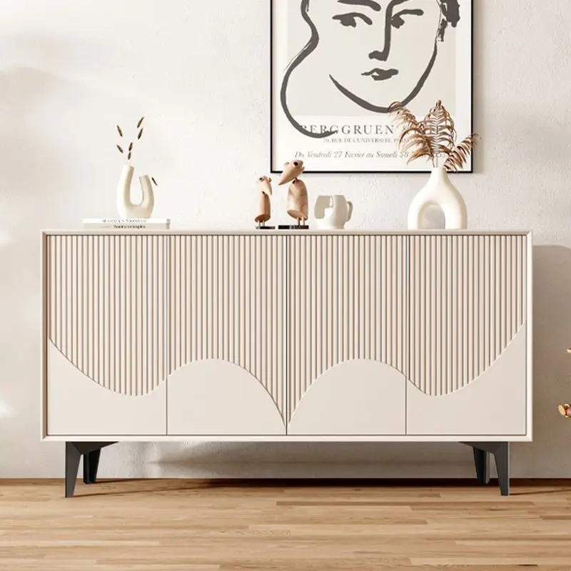 Shoe cabinet household door cream wind new 2026 explosion light luxury rock slab door large capacity storage cabinet