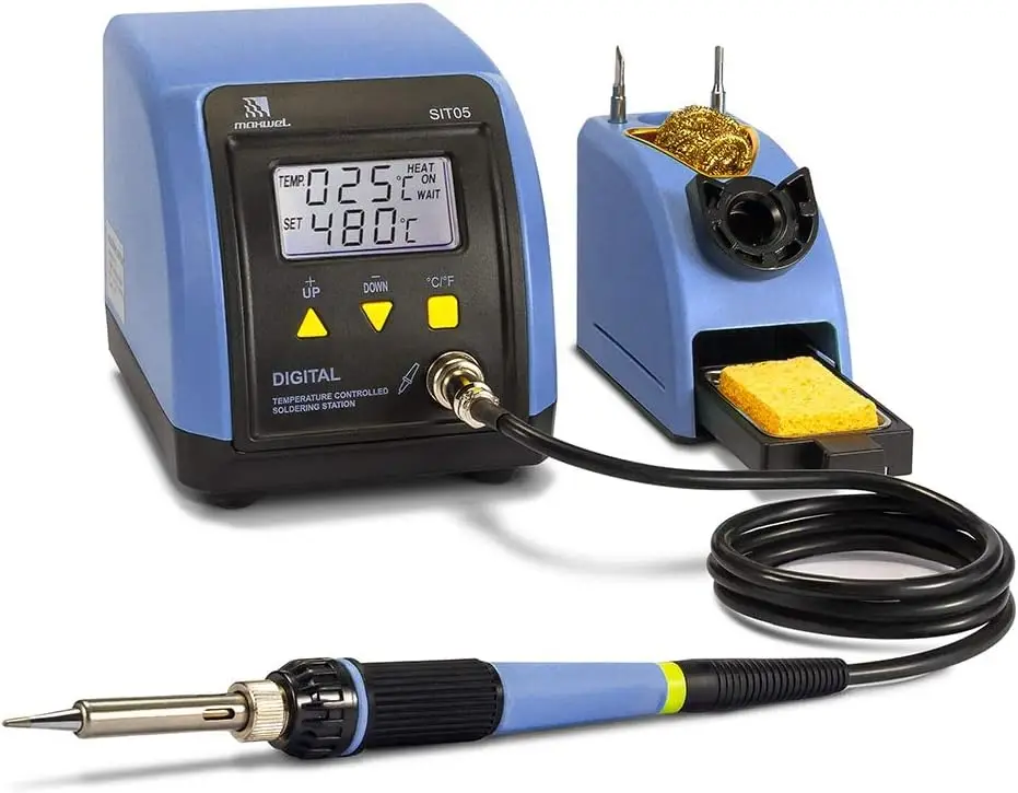 dering Iron Station Kit - 110V 60W Digital Led Soldering Station Temperature Adjustable 10 Minute Sleep Function Welding