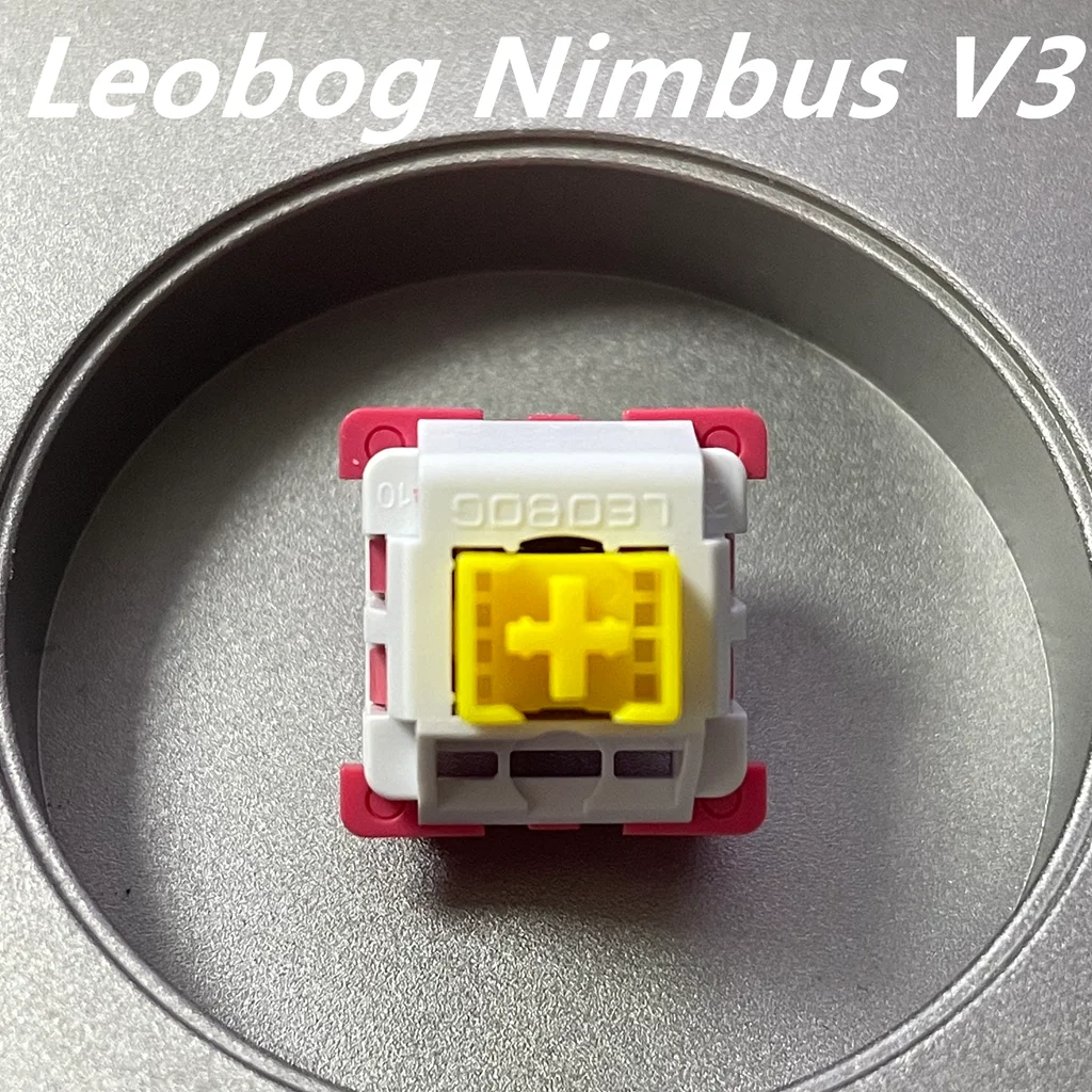 Interruptores de Teclado LEOBOG Nimbus V3, Interruptores Lineales de 5 Pines, 28g, POM, Lubricación Súper Suave, Interruptores de Teclado Mecánico Personalizados