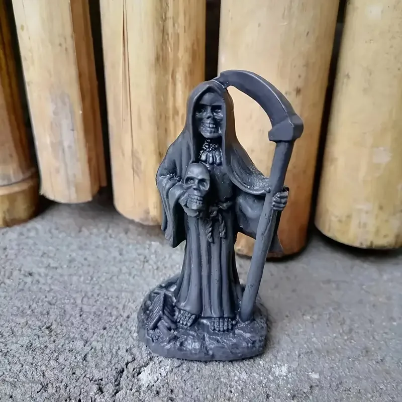 2.36in Death Resin Myth Decoration Home Decoration Religious Decorative Figurine Grim Reaper Statue Altar Sculpture