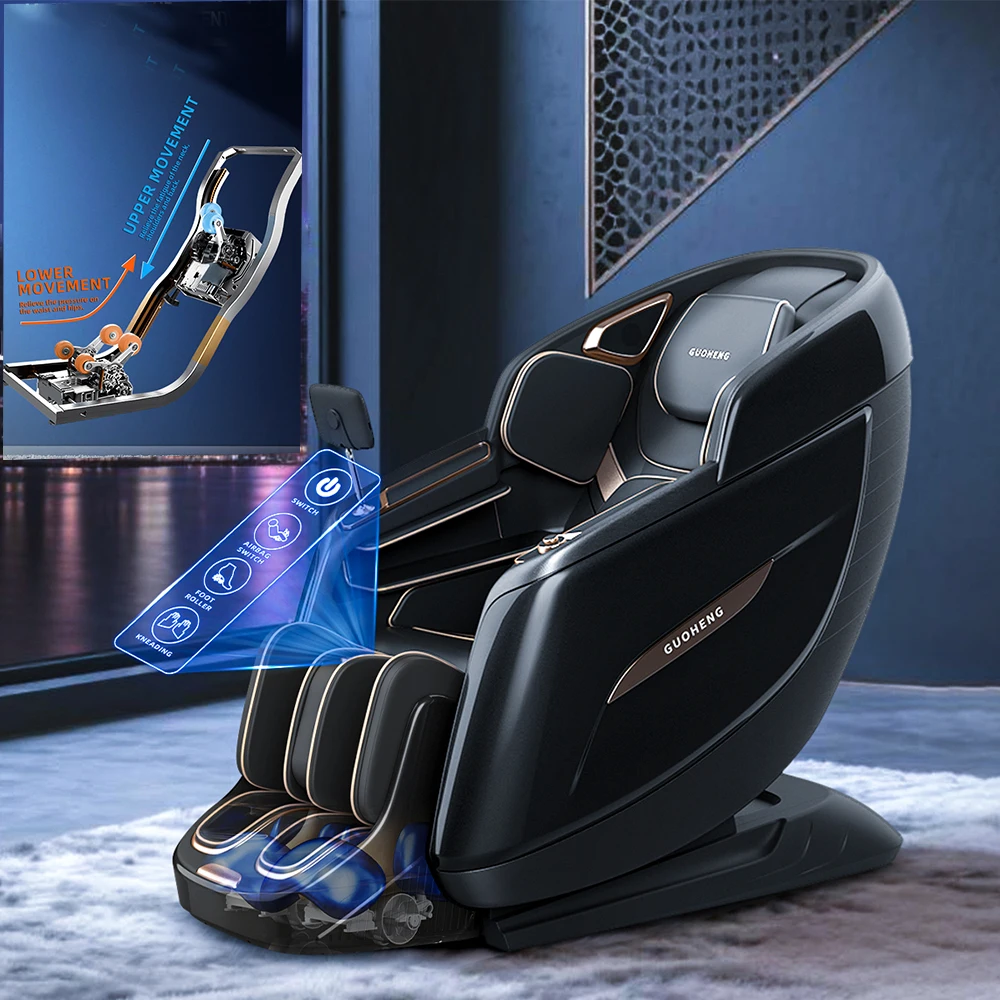 

GUOHENG 4D Large SL Dual Movement Full Body High End Intelligent Zero Gravity Massage Chair