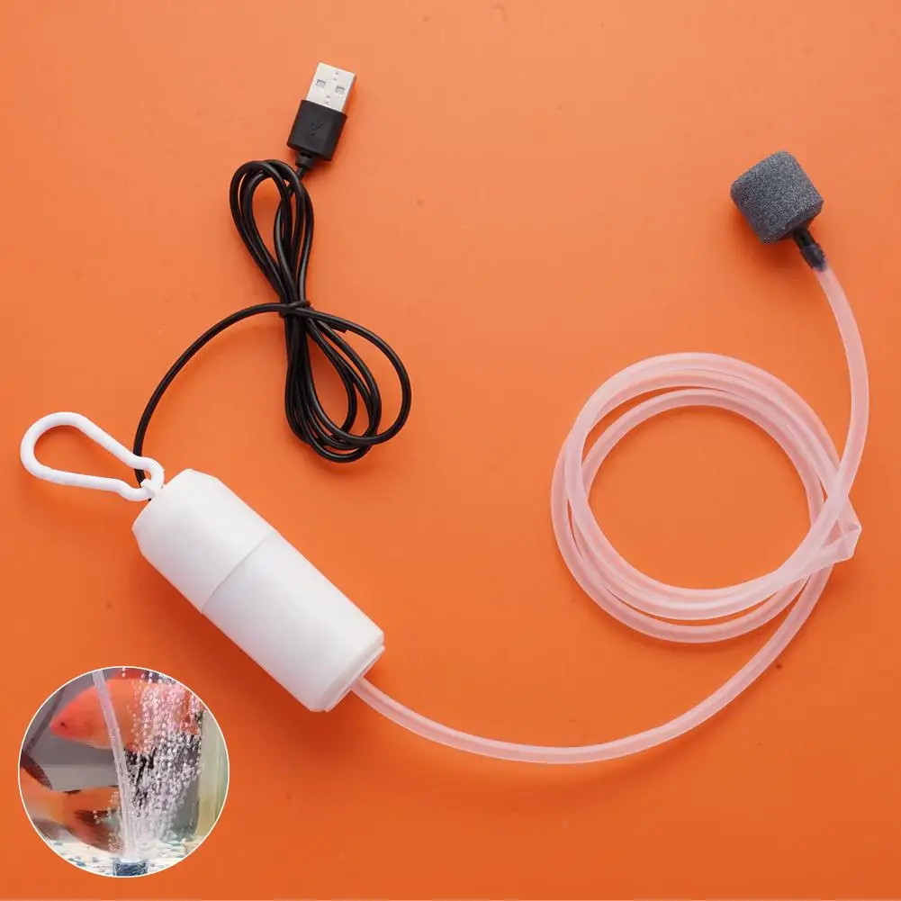 Aquarium Air Compressor Oxygen Refreshing Mini USB Oxygen Small Accessories 5V Aquarium Mini Oxygenator 1W Portable Pump E9M0