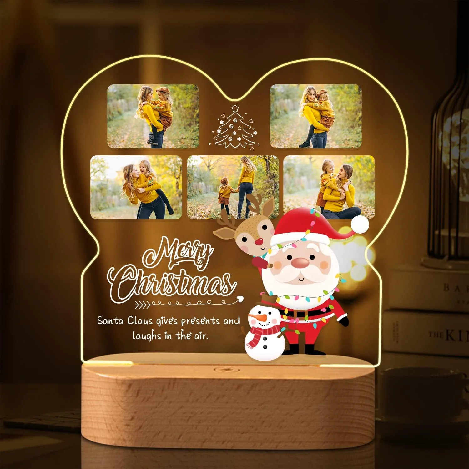 Customized 3D Acrylic Photo Lamp Christmas Gift Couple Souvenir Gifts Personalized Photo Lamp 3D Led Night Light Pet Custom Lamp