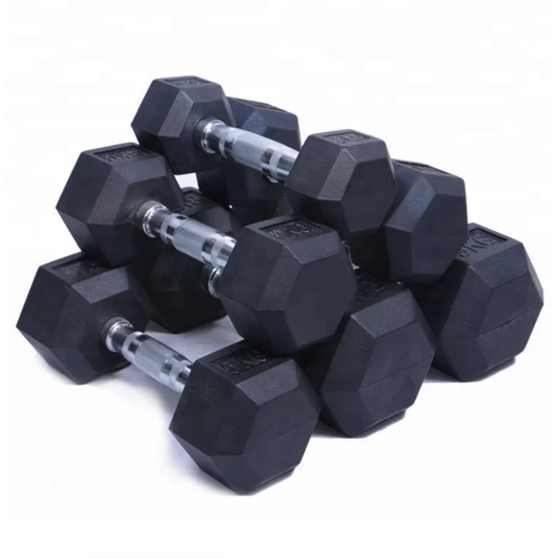 Hexagonal Dumbbell Set Hexagonal Rubber Dumbbells Children\'s Weight Fitness Equipment Adjustable Dumbbells 5kg 10kg 20kg