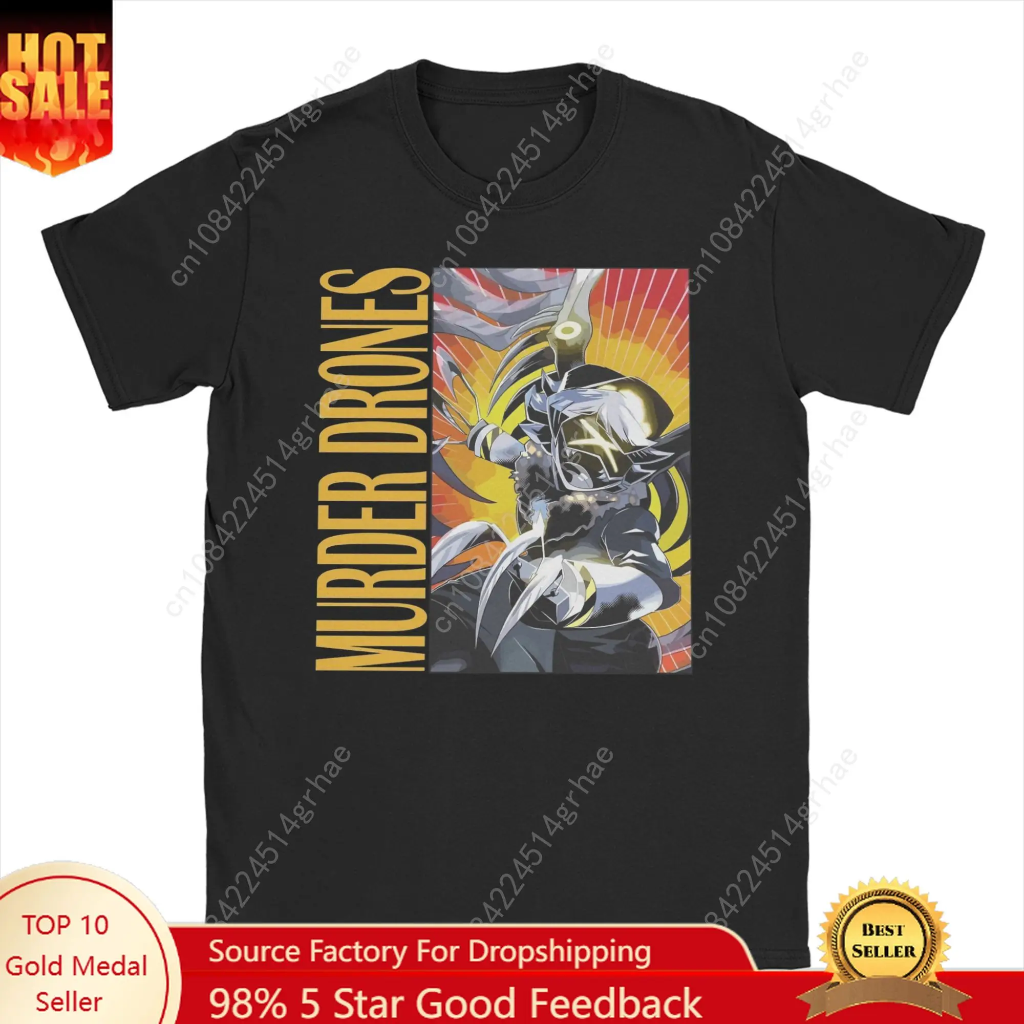 

Murder Drones Cotton T Shirt For Men Summer Cartoon Vintage T-Shirts O Neck Leisure Tees Oversized Custom Logo Tops