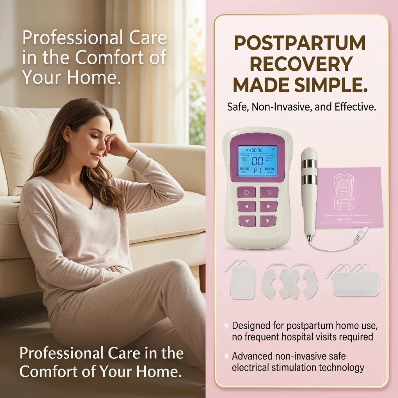 Home Pelvic Floor Muscle Trainer Dual Channel EMS Postpartum Recovery Machine Diastasis Recti Repair Urinary Incontinence Therap