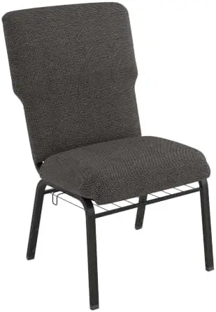 Advantage Black Marble Discount Church Chair - 21 in. Wide