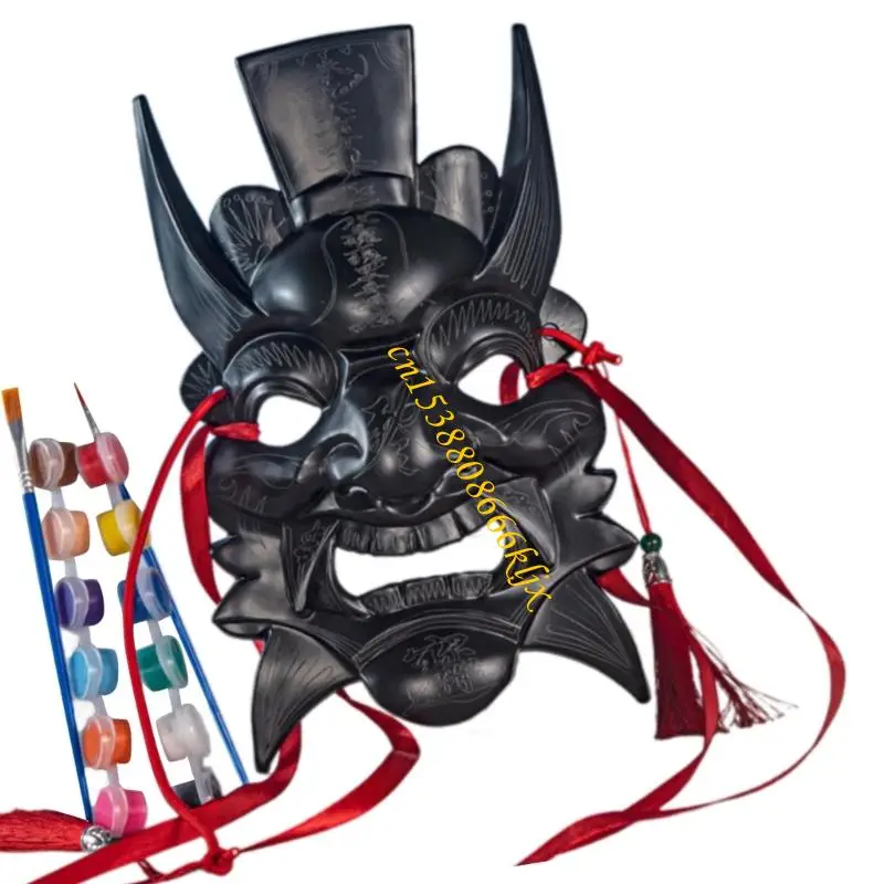 Blanco Nuo Operas Mask Wit/Black Craft Masks Diy Blank Masks Mardi Gras Mask Masquerades Mask voor Halloween Cosplay Party 066C