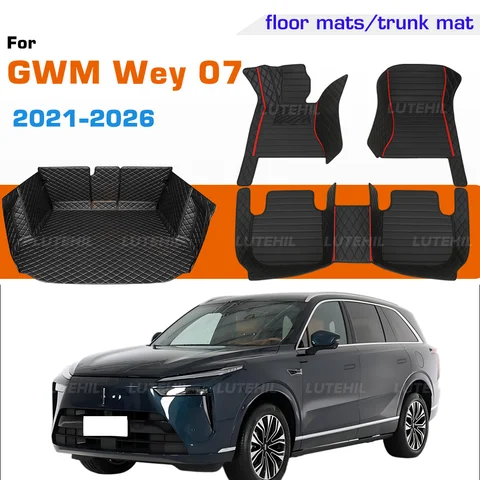 For GWM Wey 07 Lanshan 2023 2024 2025 2026 3D Car Floor Mats Trunk Mat Pad Foot Pads Auto Cargo Liner Interior Accessories
