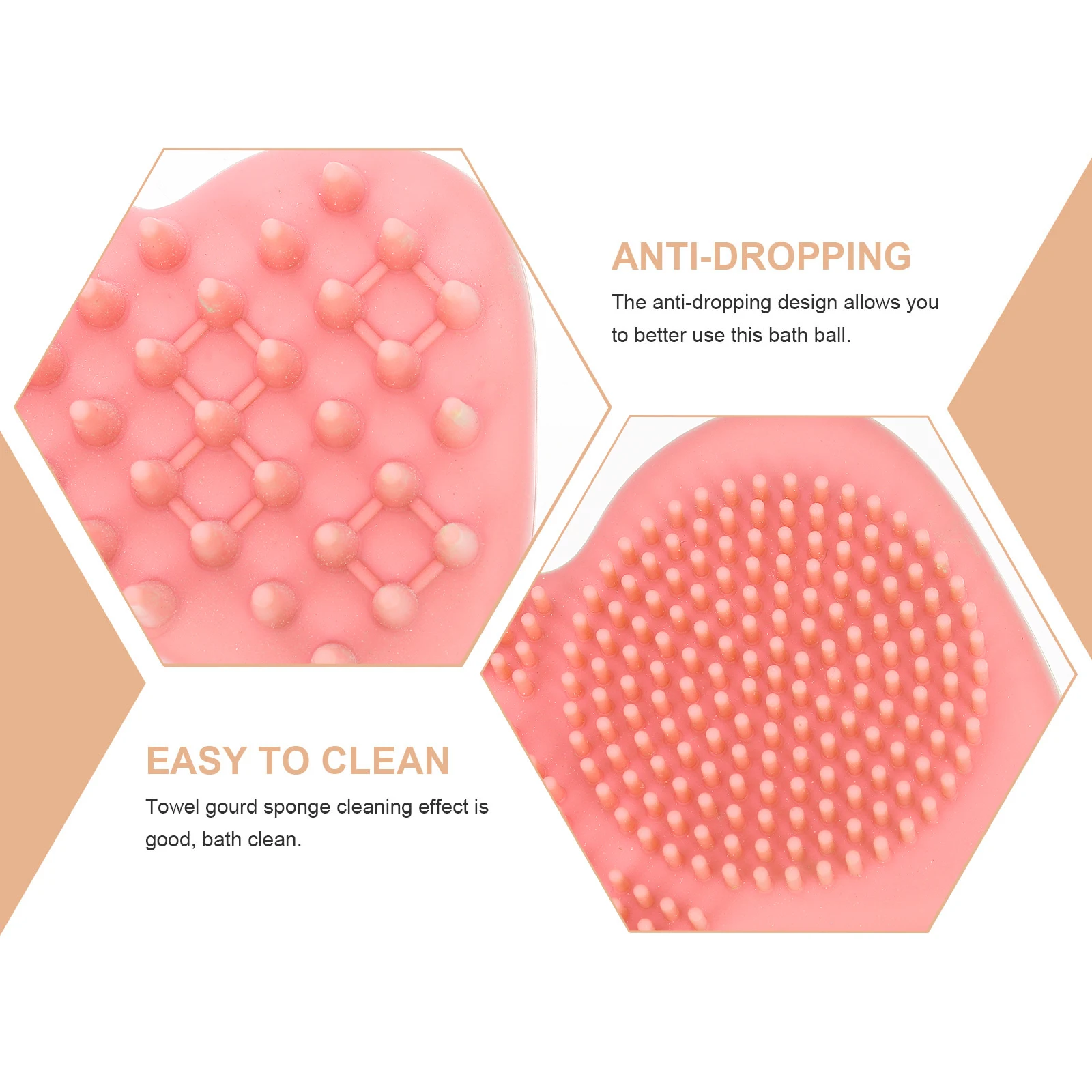 

1pc Double-Sided Silicone Bathing Brush Body Cleaning Shampoo Massage Scrubber Tool Universal