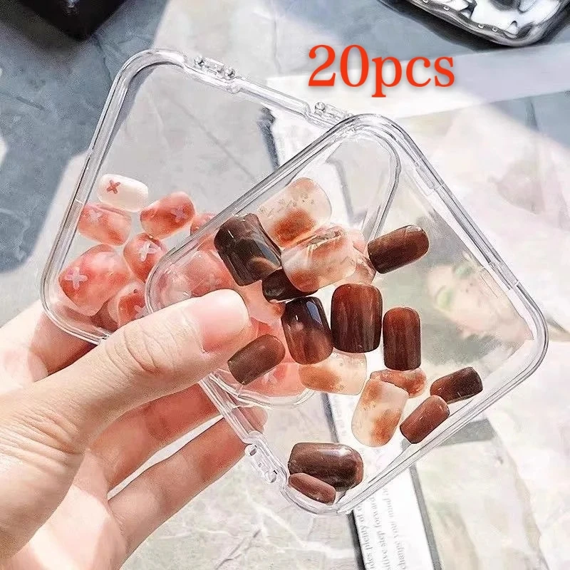 5/10/20 PCS Press-On Nail Storage Acrylic Boxes