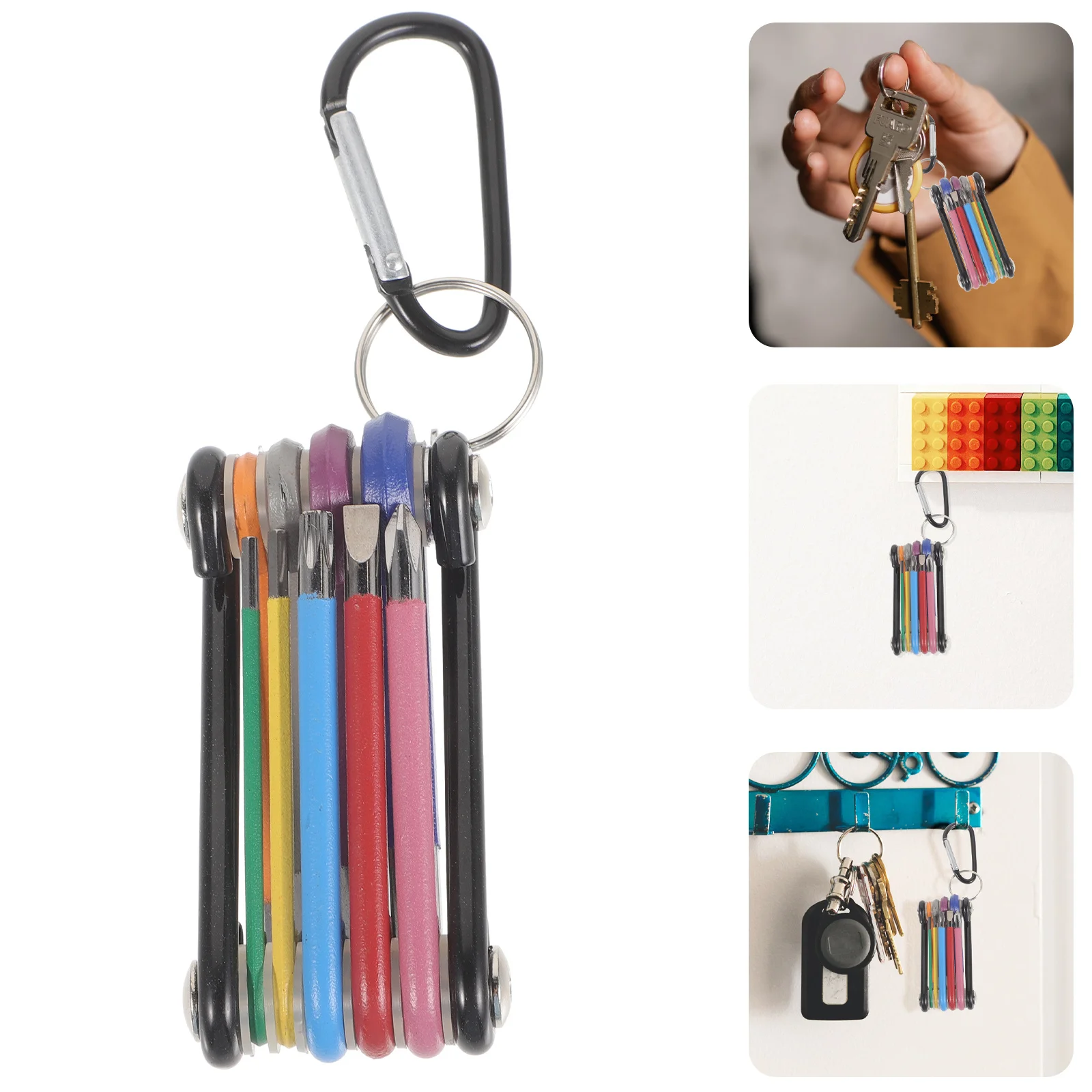 

1 Set Colorful Foldable Hex Key Wrench Set For Bicycle Bathtub Repair Multi-Tool Metric Assorted L Wrenches Portable Steel Tool
