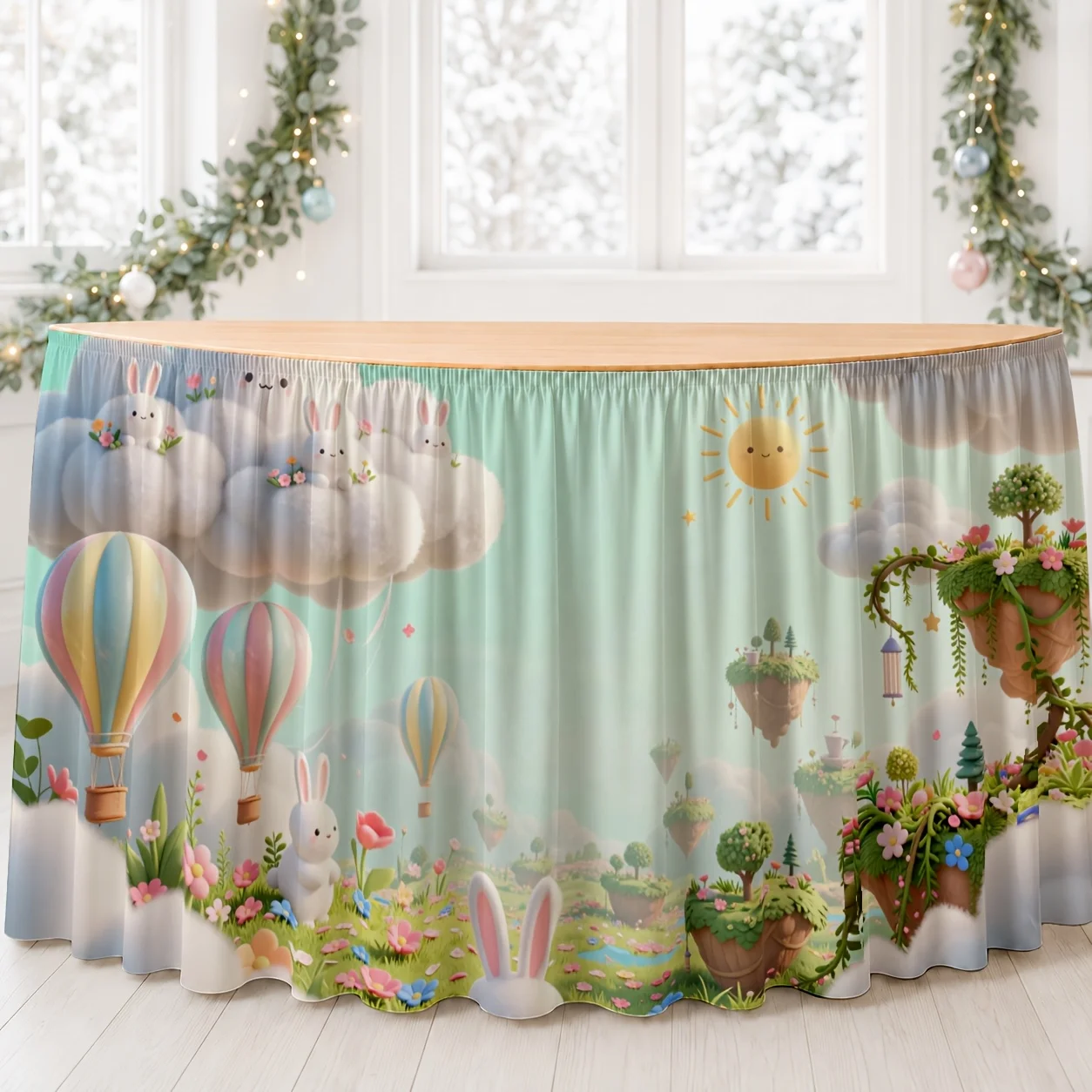 1 piece of soft mint lavender-colored tablecloth, suitable for weddings, baby showers and birthday celebrations
