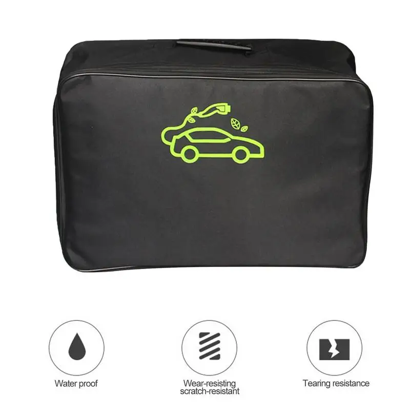 Car Charging Cable Storage Bag Cable Bag Tools Storage Bag Square And Round EV Cable Organize Case Waterproof And Flame