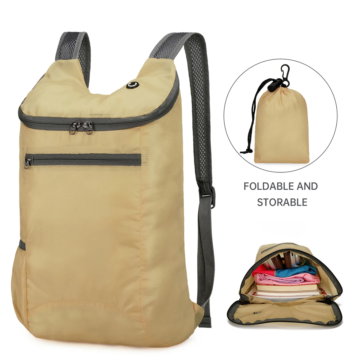 Fashionable Ultra-Light Outdoor Travel Bag, Sports Backpack, Lightweight Travel Mountaineering Bag, Commuter Foldable Small Backpack for Female Students