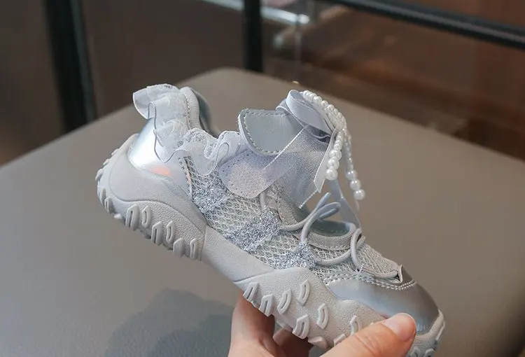 Süße Prinzessin Mary Jane Sneaker für Mädchen mit großer Schleife, verstellbarem Riemen, weicher Sohle, atmungsaktive Sommerschuhe – Detail 9