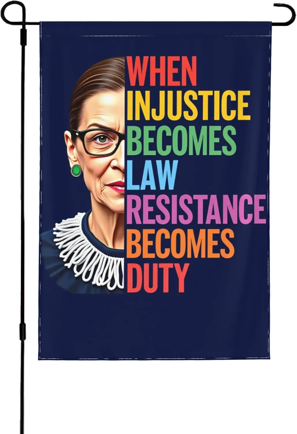 When Injustice Becomes Law Resistance Becomes Duty Flag Defend Democracy Garden Flags 28