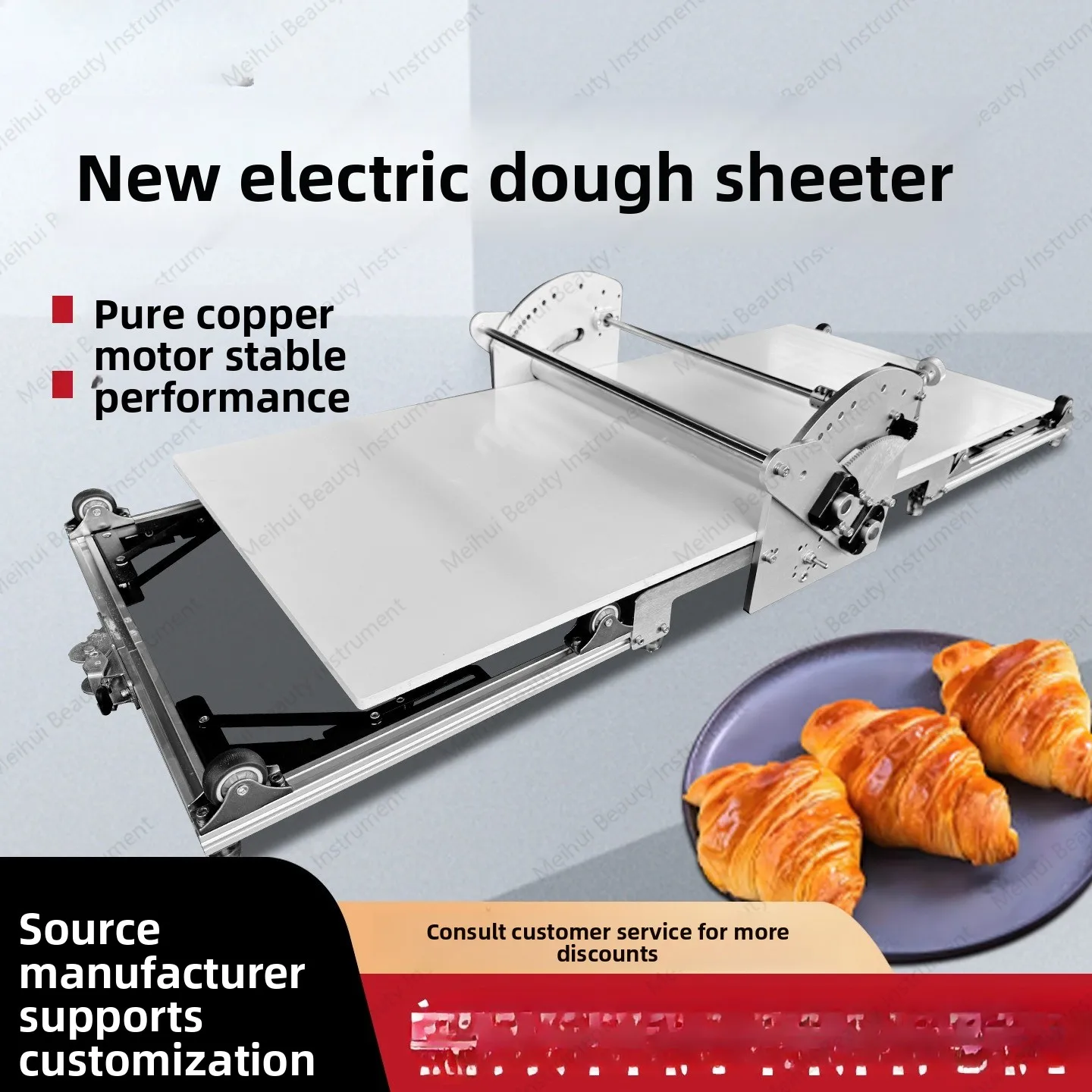 Electric, Household Desktop Danish Pastry Machine, Small Folding, Thousand Layer Pastry Machine