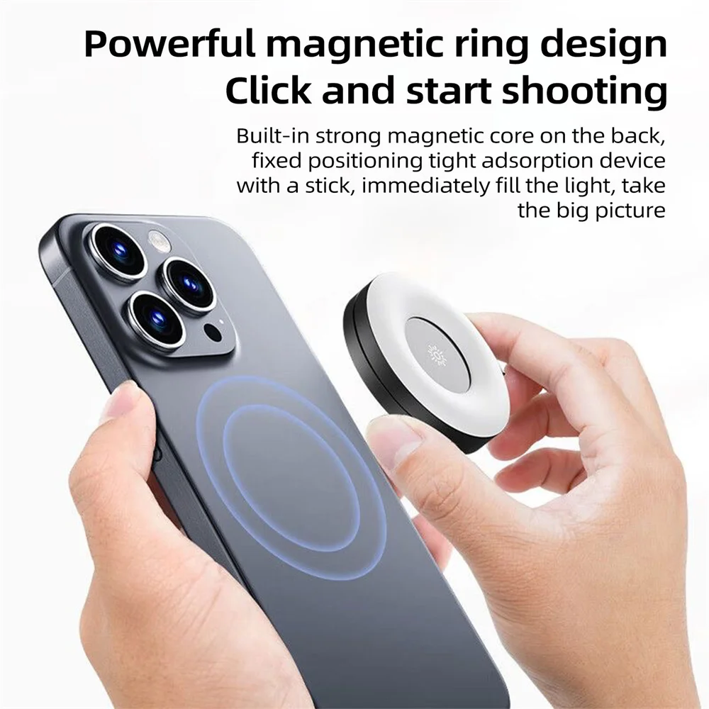 New Smartphone Magnetic Fill Light Mini Selfie Light 3 Modes Adjustable Brightness for Iphone XIAOMI HUAWEI SAMSUNG Phone
