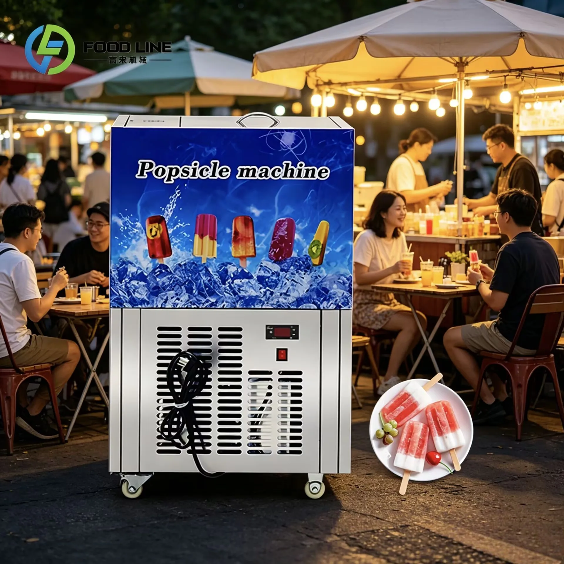 Energy Saving Commercial Frozen Dessert Processing Equipment With Temperature Control Popsicle Machine