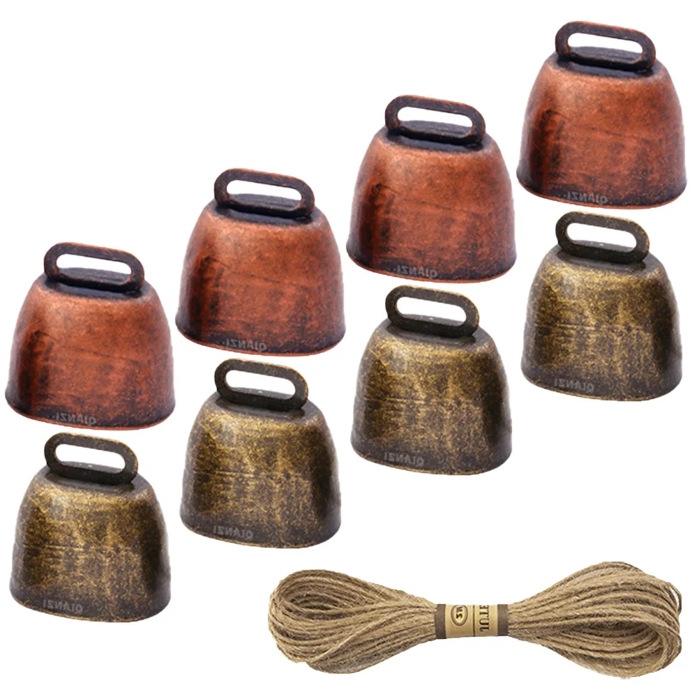 1 مجموعة 1 مجموعة الرجعية الحيوانات الأليفة خمر جرس الرعي للزراعة مكافحة خسر الماشية أجراس معلقة معدنية البقرة الماعز الأغنام جرس بصوت عال دائم