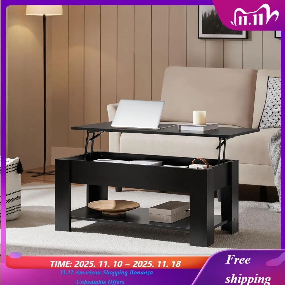 

Wooden Coffee Table, Lift Top Coffee Table with Large Hidden Storage Shelf, Lift Tabletop Dining Tables for Living Customized