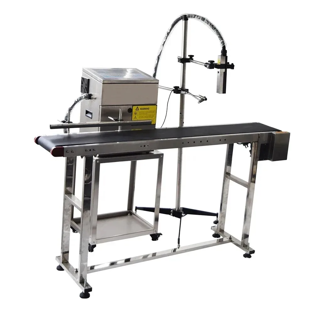 Cheapest high speed continuous inkjet printer printing plastic bottle bag pipe with expiry date barcode text