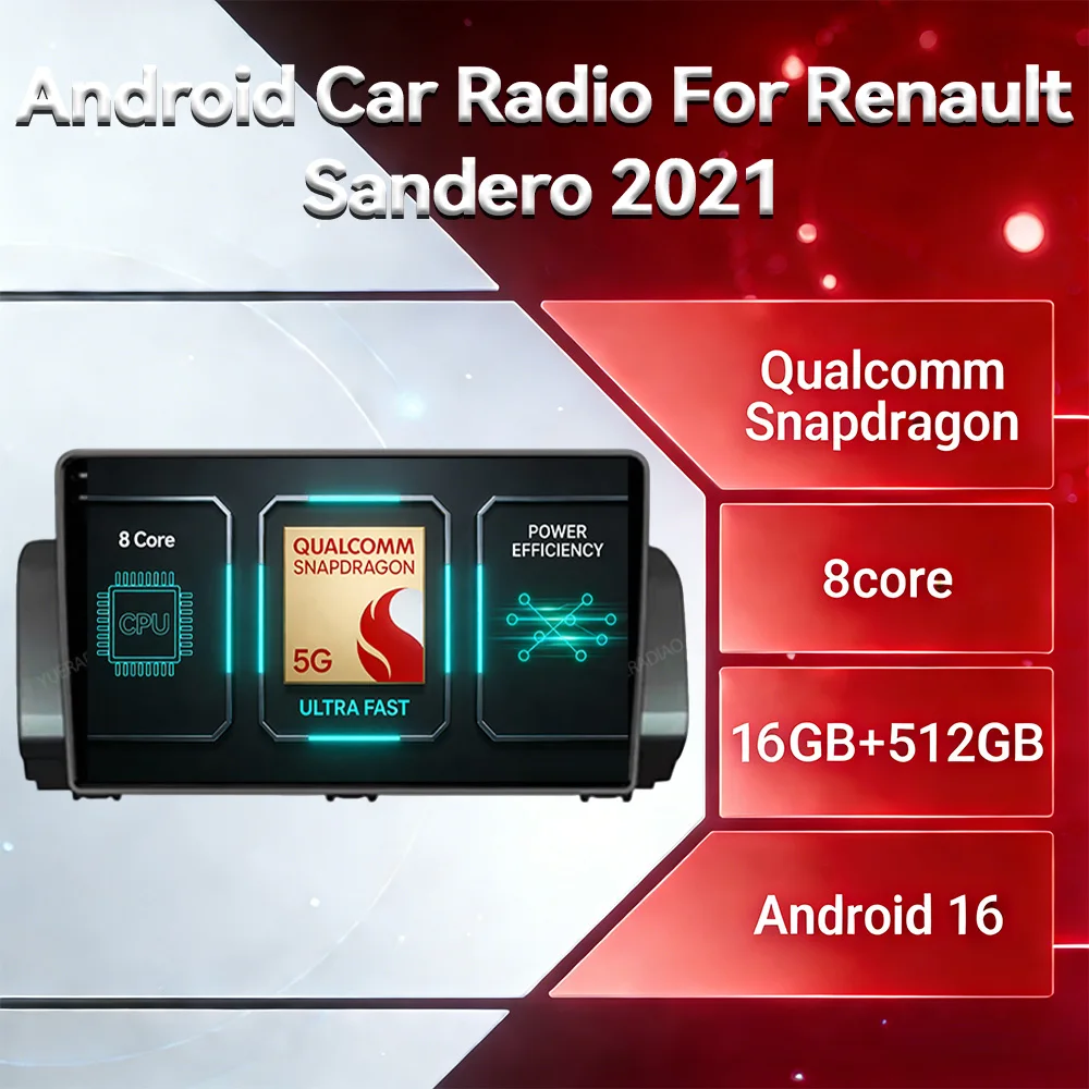 Android 15 Car Radio For Renault Sandero 2021 BT 2DIN 5G WIFI 4G LTE Multimedia Viedo Player DSP Stereo NAVI Gation Qualcomm GPS