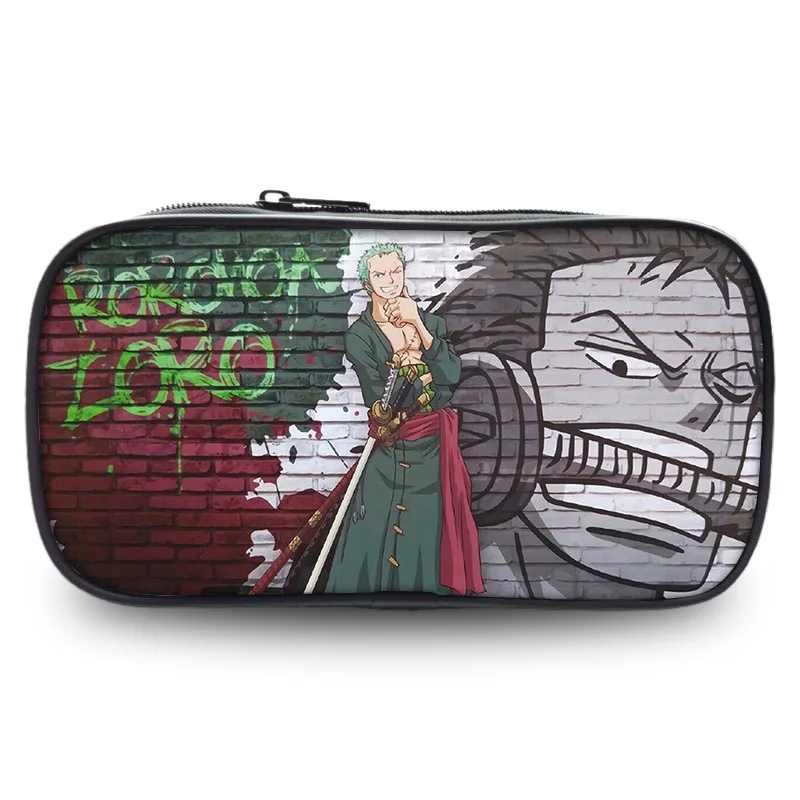 Cartoon Anime One Piece Luffy Zoro Sanji Marco Ace Sabo Pencil Case Stationery Box Students School Pen Pouch Bags Gifts