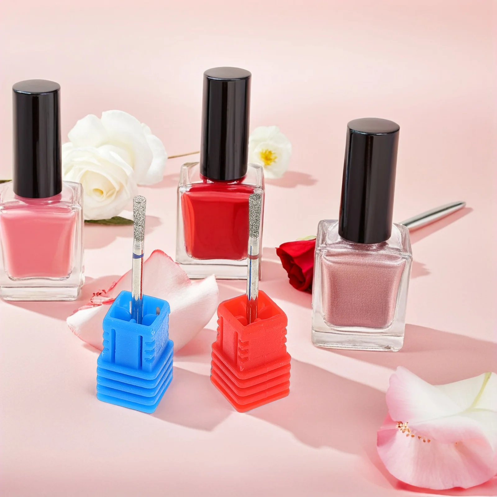 10個入りネイルドリルビットセット：ロシア式マニキュアキューティクル除去ツール、超硬コーンネイル研磨ビット、スムーズな研磨サロン用