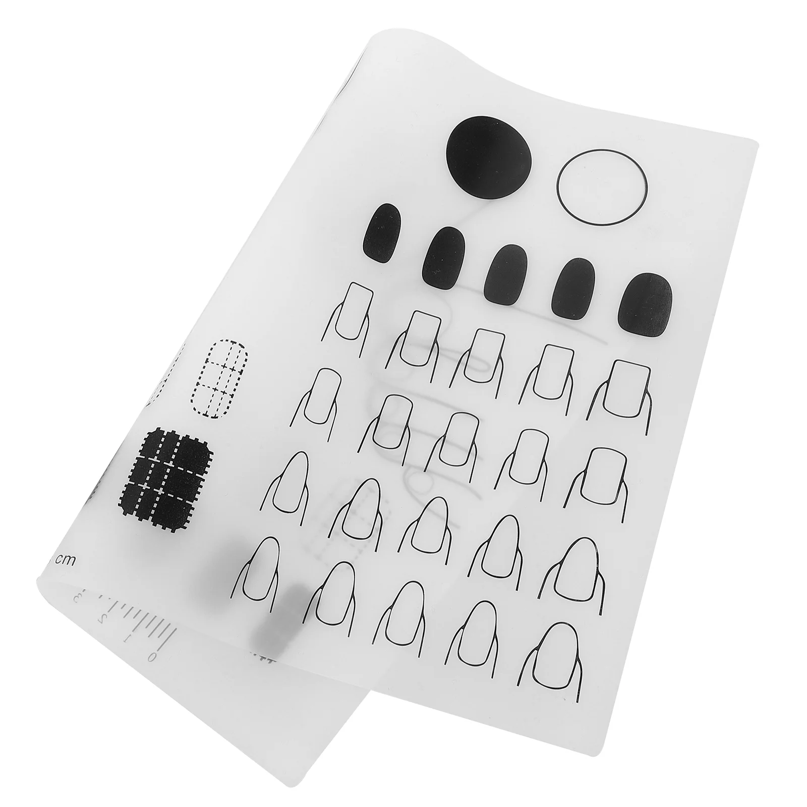 Nail Polish Coloring Sticker Guide Practice Pad Manual Silicone Stamping Plate Mat