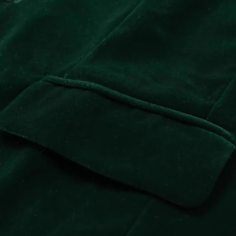 جديد رجال الأعمال الرسمي لون نقي المخملية البدلة زر واحد سترة العريس المغني الزفاف والرقص والحفلات واللباس الحلل