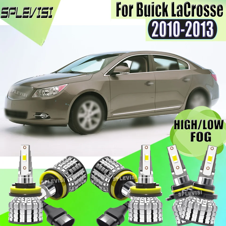 

SPLEVISI Car LED Headlight Foglight IP67 Waterproof High Low Beam Fog Light 60000 Hrs For Buick LaCrosse 2010 2011 2012 2013