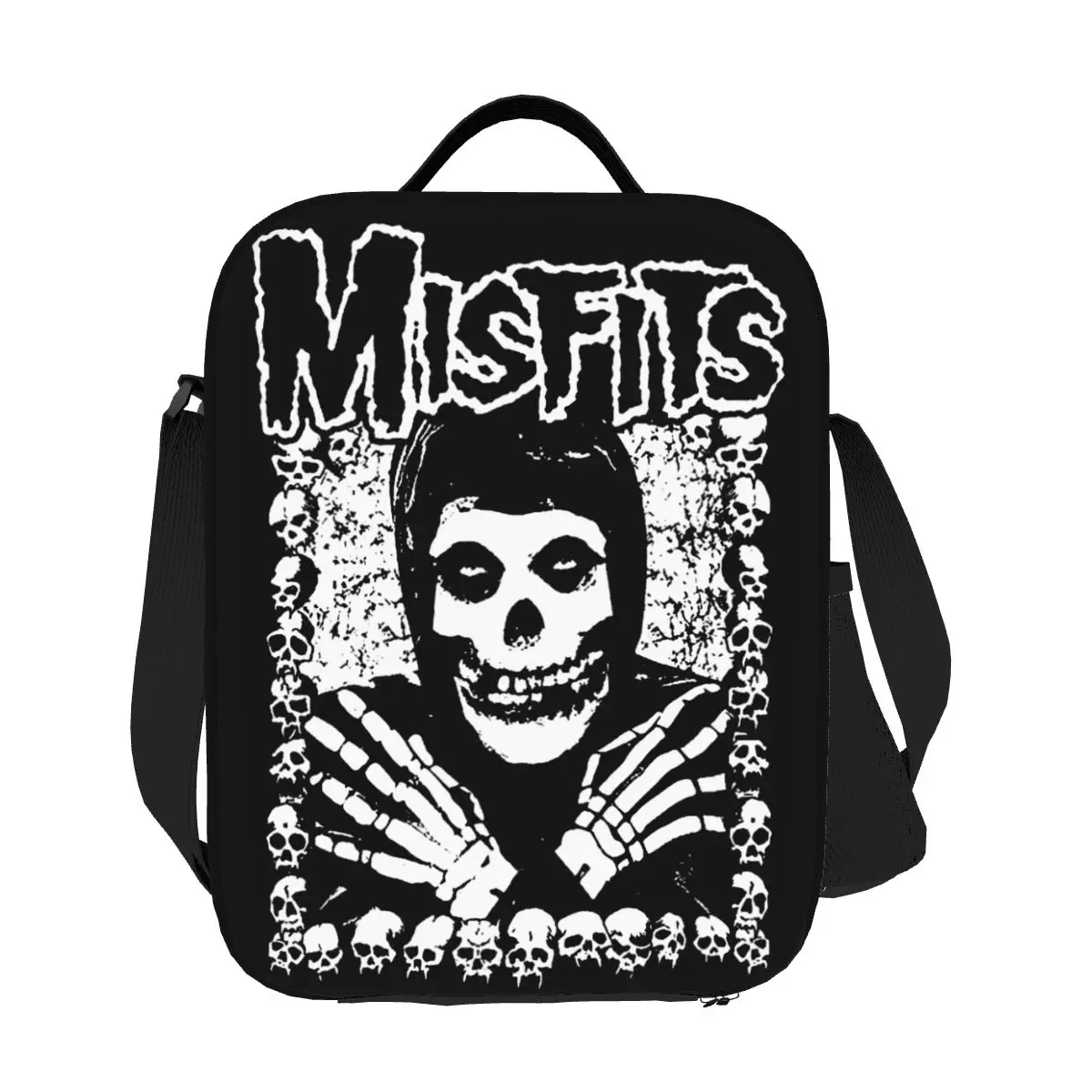 

Custom Punk Rock Band Misfits Lunch Bag Men Women Cooler Thermal Insulated Lunch Box for Kids School