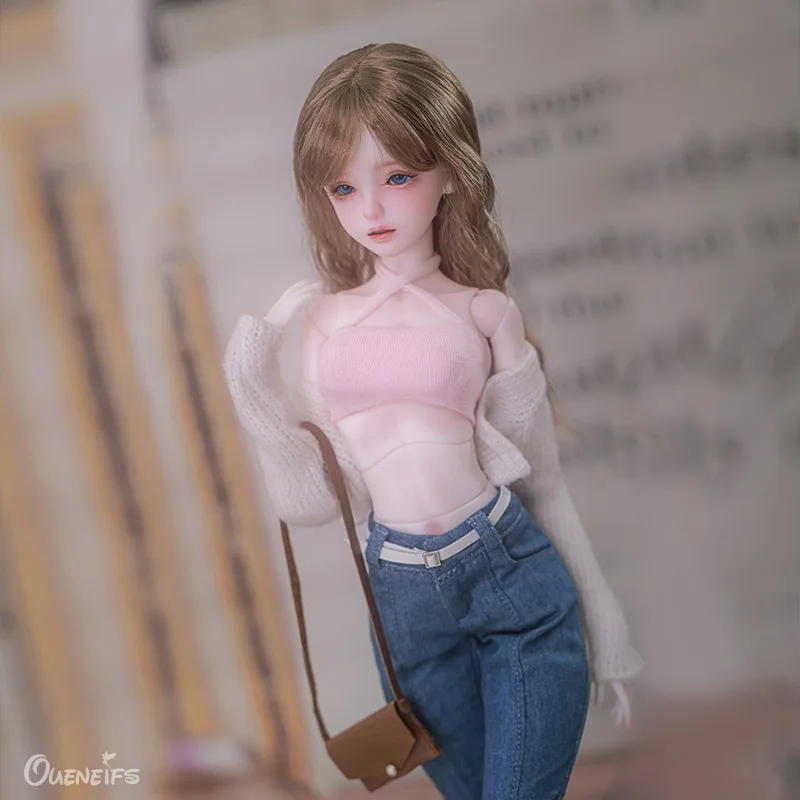 Modelo de brinquedo coreano do grupo menina com corpo bolo flor, 1/4 Luna BJD boneca, articulações móveis, opção Faceup profissional, coleção