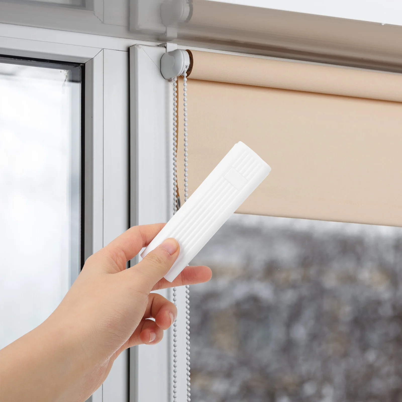 

8Pcs White Blind Wand Handle Cord Weight Tensioner Practical Home Office Accessories Vertical Blind Tensioner Wand End Handle