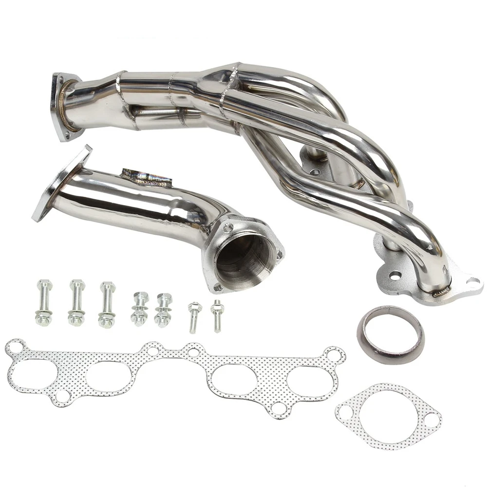 Stainless Steel Shorty Exhaust Header Manifold Kit For Toyota Tacoma 2.4L 2.7L 1995-2001 4-Cylinder Truck